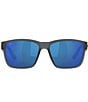 Costa Men's 6S9049 Paunch Mirrored 57mm Square Polarized Sunglasses, Color:Matte Smoke Crystal/Blue - Image 2