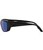 Color:Blackout/Blue - Image 3 - Men's 6S9054 Fisch Mirrored Crystal 64mm Rectangle Polarized Sunglasses