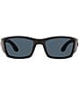 Color:Blackout/Grey - Image 2 - Men's 6S9057 Corbina 61mm Rectangle Polarized Sunglasses