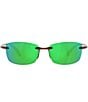 Color:Tortoise/Green - Image 2 - Men's 6S9071 Ballast Mirrored 60mm Rectangle Polarized Sunglasses