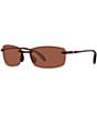 Color:Tortoise/Copper - Image 1 - Men's 6S9071 Ballast Tortoise 60mm Rectangle Polarized Sunglasses