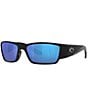 Color:Black/Blue - Image 1 - Men's Del Mar Corbina Pro 61mm Polarized Rectangle Sunglasses