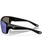 Costa Men's Fly Line 64mm Rectangle Polarized Sunglasses, Color:Matte Black/Blue - Image 3