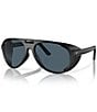 Color:Matte Black/Gray - Image 1 - Men's Grand Cataline 59mm Polarized Aviator Sunglasses