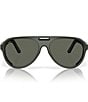 Color:Black - Image 2 - Men's Grand Cataline 59mm Polarized Aviator Sunglasses