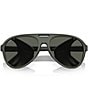Color:Black - Image 5 - Men's Grand Cataline 59mm Polarized Aviator Sunglasses