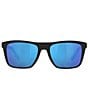 Color:Matte Black - Image 2 - Men's Mainsail 55mm Polarized Rectangle Sunglasses