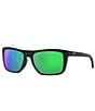Color:Green Mirror - Image 1 - Men's Mainsail 55mm Polarized Rectangle Sunglasses