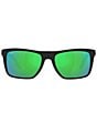 Color:Green Mirror - Image 2 - Men's Mainsail 55mm Polarized Rectangle Sunglasses