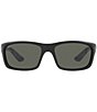 Color:Matte Black - Image 2 - Men's Matte Black Mirrored 580G Polarized Rectangle Sunglasses