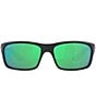 Color:Matte Black/Green - Image 2 - Men's Mirrored 580G Polarized Rectangle Sunglasses