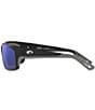 Color:Matte Black/Blue - Image 3 - Men's Mirrored 580G Polarized Rectangle Sunglasses