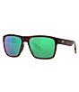 Color:Tortoise - Image 1 - Men's Paunch XL Mirrored Square Sunglasses