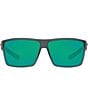 Color:Smoke/Green - Image 2 - Men's Rincon Polarized Rectangle Sunglasses