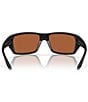 Color:Black/Green - Image 4 - Men's Tailfin 60mm Rectangle Mirrored Polarized Sunglasses