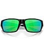 Color:Black/Green - Image 5 - Men's Tailfin 60mm Rectangle Mirrored Polarized Sunglasses