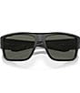 Color:Matte Black/Gray - Image 5 - Men's Taxman 59mm Mirrored Rectangle Polarized Sunglasses