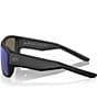 Costa Men's Taxman 59mm Mirrored Rectangle Polarized Sunglasses, Color:Matte Black/Blue Mirror - Image 3