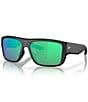Color:Black Green - Image 1 - Men's Taxman 59mm Polarized Rectangle Sunglasses