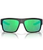 Color:Black Green - Image 2 - Men's Taxman 59mm Polarized Rectangle Sunglasses