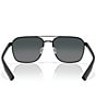 Costa Men's Wader 58mm Square Polarized Sunglasses, Color:Black - Image 4