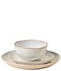 Costa Nova Brisa Collection 3-Piece Place Setting with Cereal Bowl, Color:Salt - Image 2