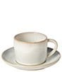 Costa Nova Brisa Collection Teacup and Saucers, Set of 6, Color:Salt - Image 1