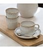 Costa Nova Brisa Collection Teacup and Saucers, Set of 6, Color:Salt - Image 2