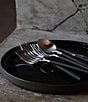 Costa Nova Mito Collection 5-Piece Place Setting Stainless Steel Flatware Set, Color:Black - Image 2