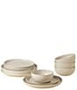 Costa Nova Pacifica Collection 12-Piece Dinnerware Set with Cereal Bowl, Color:Vanilla - Image 2