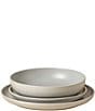 Costa Nova Pacifica Collection 3-Piece Place Setting with Pasta Bowl, Color:Oyster Grey - Image 1