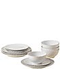 Costa Nova Pearl Collection 12-Piece Place Setting with Cereal Bowl, Color:White - Image 2