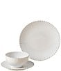 Costa Nova Pearl Collection 3-Piece Place Setting with Cereal Bowl, Color:White - Image 1