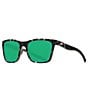 Color:Matte Grey Green Mirror - Image 1 - Panga Polarized Mirrored Square Sunglasses