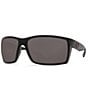 Color:Blackout Grey - Image 1 - Reefton Polarized Rectangle Sunglasses