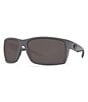 Color:Matte Gray - Image 1 - Reefton Polarized Rectangle Sunglasses