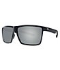 Color:Black Grey Silver Mirror - Image 1 - Rincon Polarized Square Sunglasses