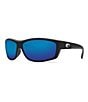 Color:Black - Image 1 - Saltbreak Polarized Wrap Sunglasses