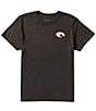 Color:Dark Heather - Image 2 - Short Sleeve Freedom Bass Heathered Graphic T-Shirt