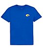 Color:Royal Blue - Image 2 - Short Sleeve Gnarly Wave Graphic T-Shirt