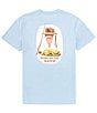 Color:Light Blue - Image 1 - Short Sleeve Lay Day Graphic T-Shirt