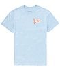 Color:Light Blue - Image 2 - Short Sleeve Lay Day Graphic T-Shirt