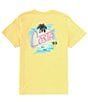 Color:Butter - Image 1 - Short Sleeve Rad Palm Graphic T-Shirt