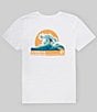 Color:White - Image 1 - Short Sleeve Rad Wave Graphic T-Shirt