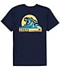 Color:Navy - Image 1 - Short Sleeve Rad Wave Graphic T-Shirt
