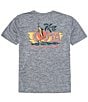 Color:Heather Gray - Image 1 - Short Sleeve Tech Gnarly Marlin Graphic T-Shirt