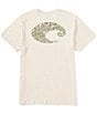 Color:Natural Heather - Image 1 - Short Sleeve Tiki #double;C#double; Heathered Graphic T-Shirt