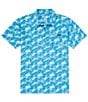 Color:Ripple Print Tropic - Image 1 - Short Sleeve Voyager Printed Polo Shirt
