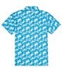 Color:Ripple Print Tropic - Image 2 - Short Sleeve Voyager Printed Polo Shirt