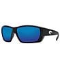 Color:Black Blue Mirror - Image 1 - Tuna Alley Plastic Lens Polarized Sunglasses